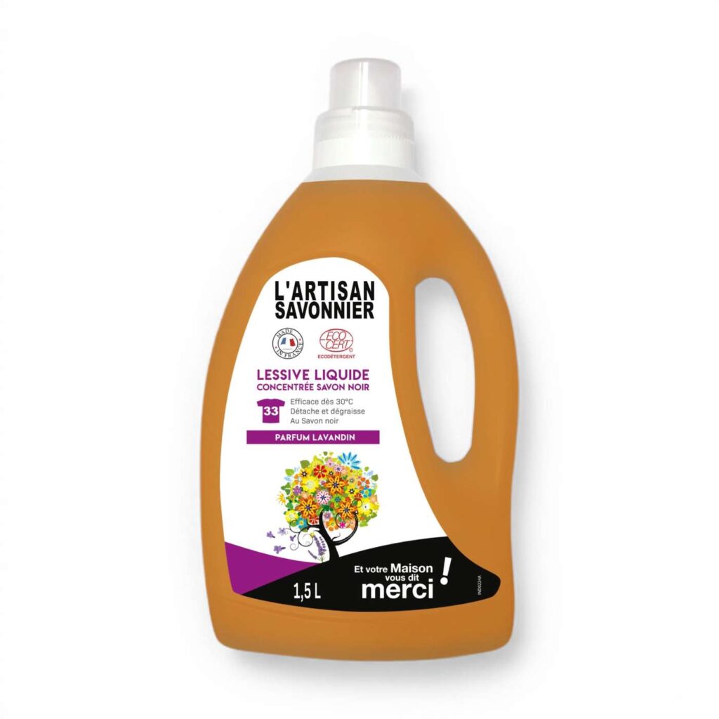 LESSIVE LIQUIDE CONCENTREE SAVON NOIR 1.5L L'ARTISAN SAVONNIER
