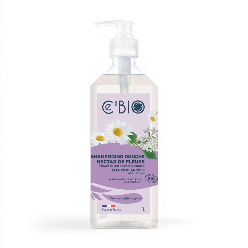SHAMPOOING DOUCHE NECTAR DE FLEURS BLANCHES 1L C BIO