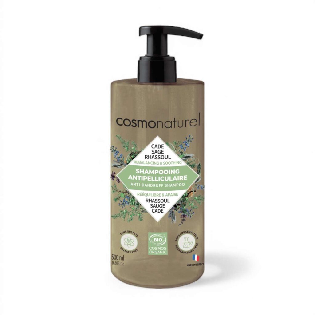 Shampooing antipelliculaire cade-sauge 500 ml Cosmo Naturel