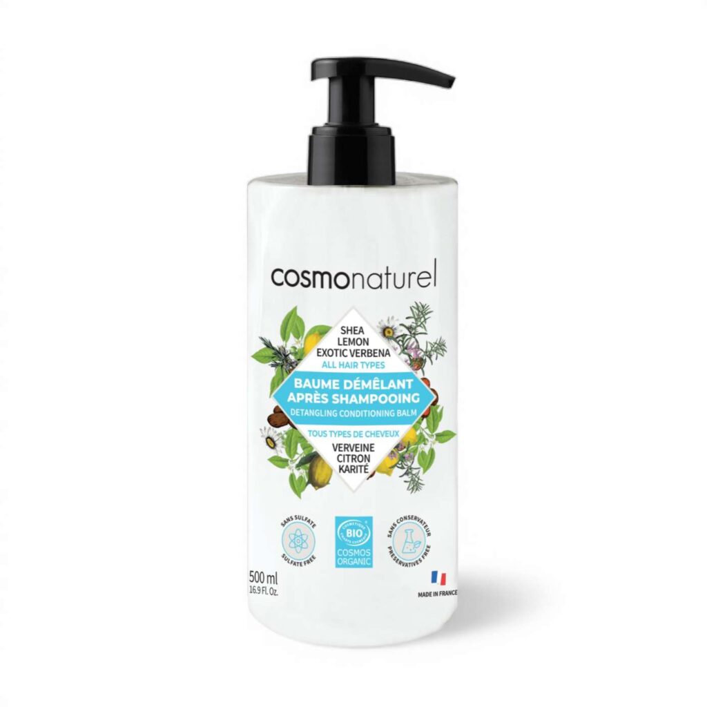 Baume démêlant tous cheveux 500 ml karité Cosmo Naturel