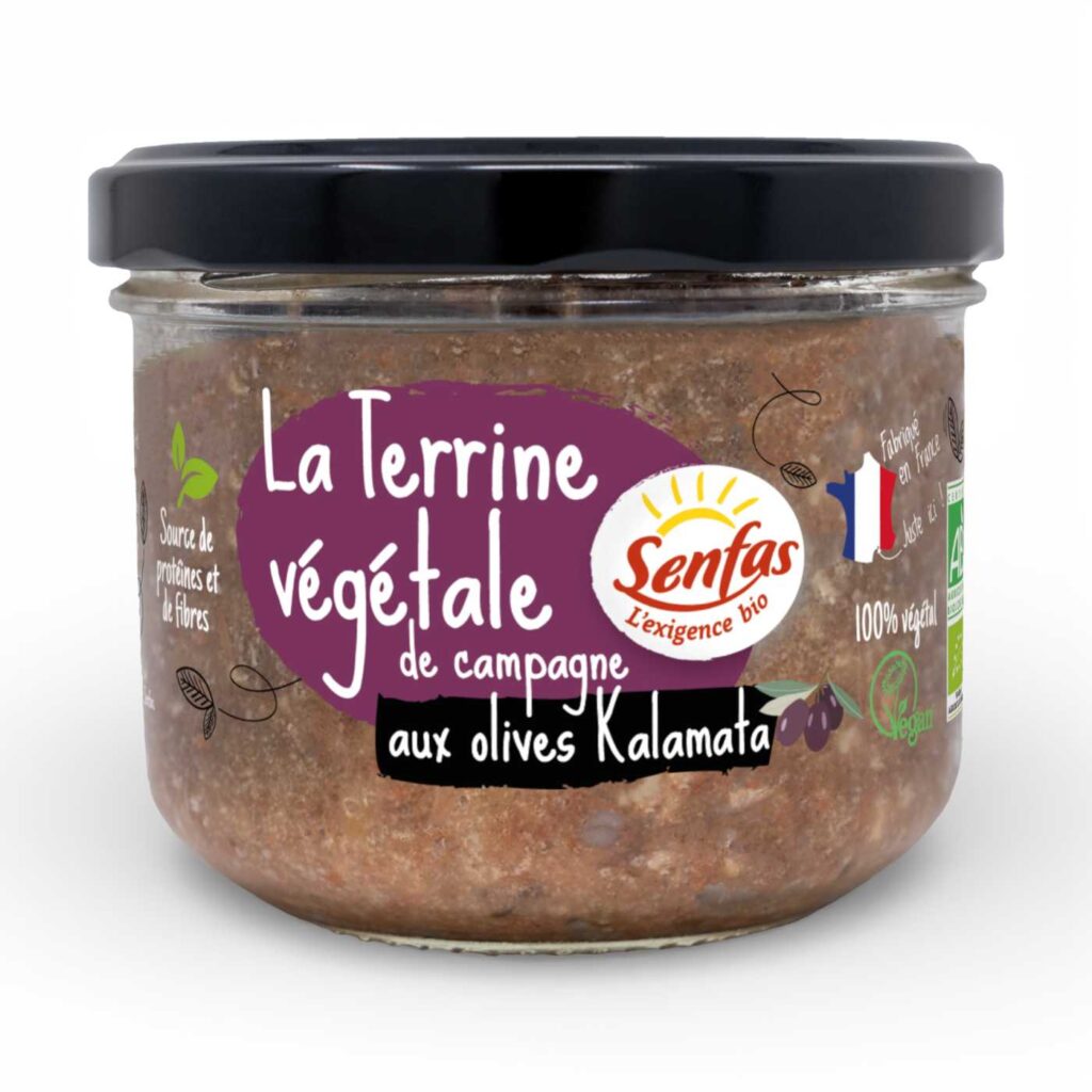 Terrine de Campagne Végétale Olives Kalamata 200gr Senfas