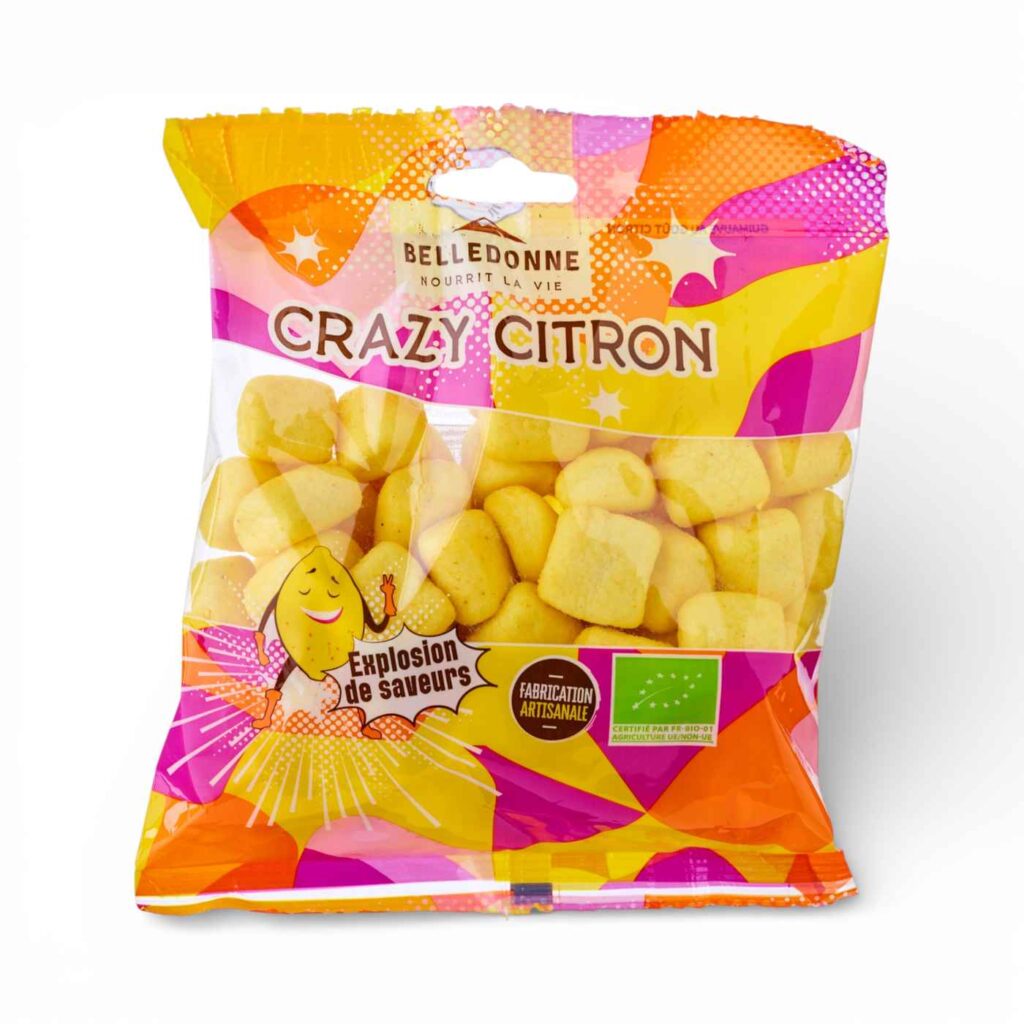 Guimauves Crazy citron 120 g Belledonne