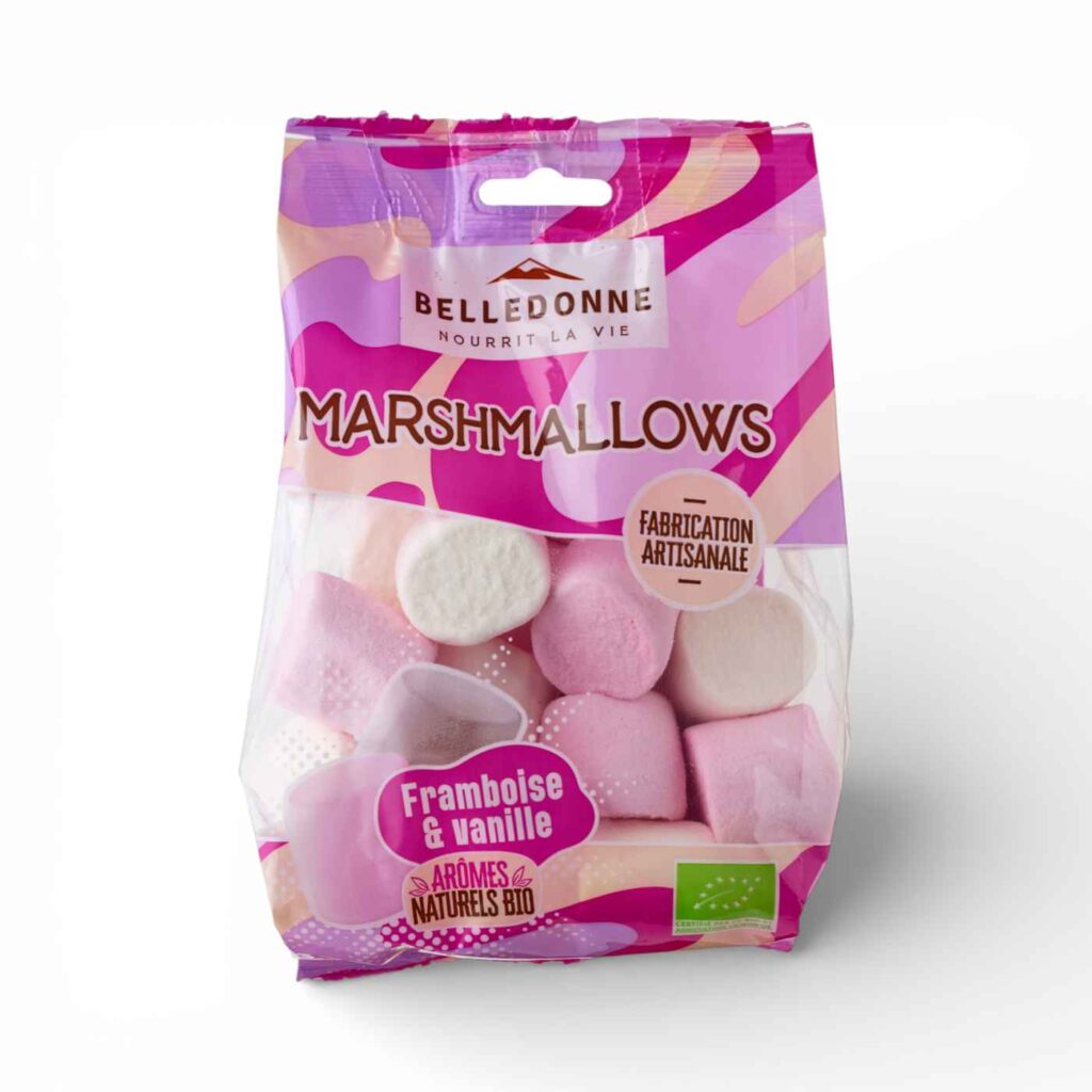 Guimauves marshmallows chocolat lait 130 g Belledonne