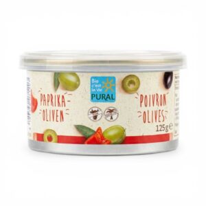 PATE VEGETAL AU POIVRON ET OLIVES 125GR PURAL