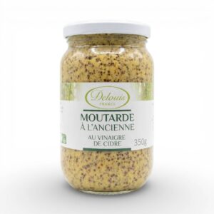 Moutarde entière au vinaigre de cidre avec grains 350 g Delouis