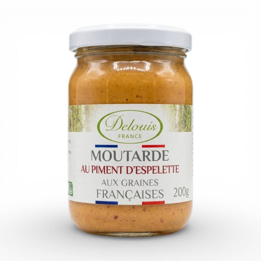 Moutarde au piment d’Espelette 200 g Delouis