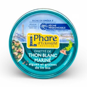 Émietté de thon mariné aux algues et graines de lin 115 g Phare d’Eckmühl