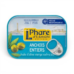 Anchois entiers à l’huile d’olive 115 g Phare d’Eckmühl