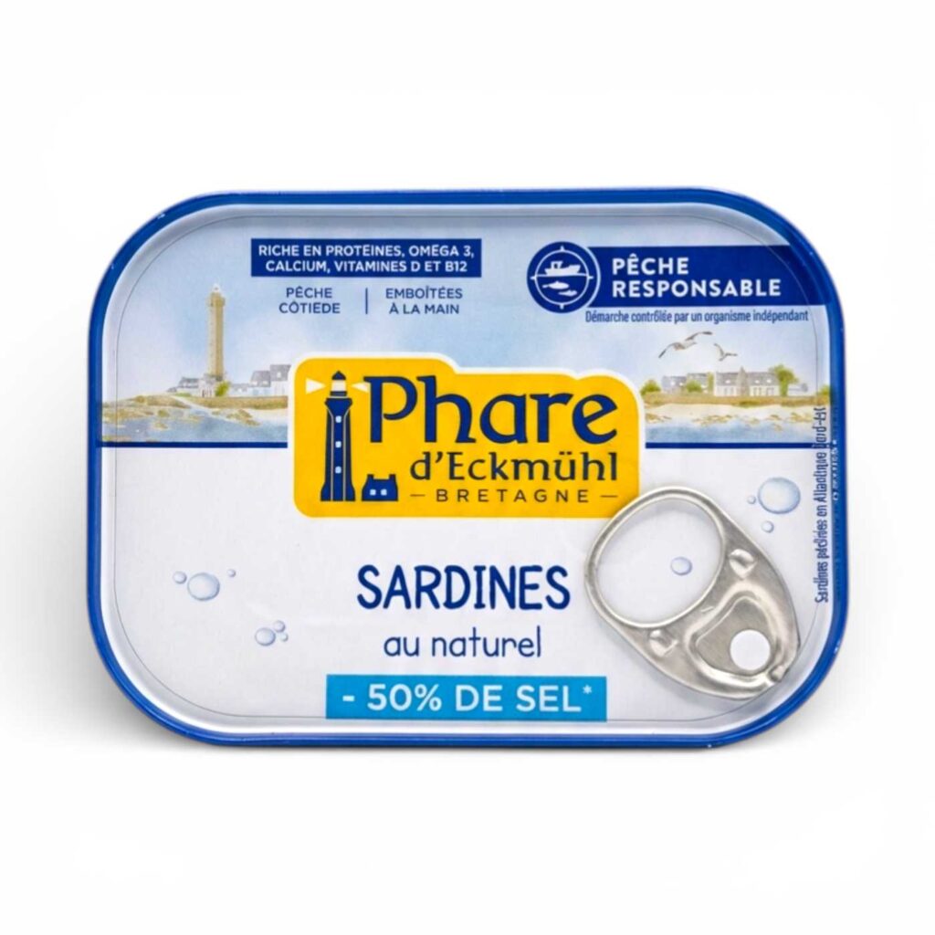 SARDINES AU NATUREL -50% SEL115GR PHARE D'ECKMUHL