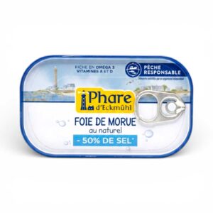 FOIE DE MORUE AU NATUREL 50% SEL EN MOINS 121G ECKMÜHL