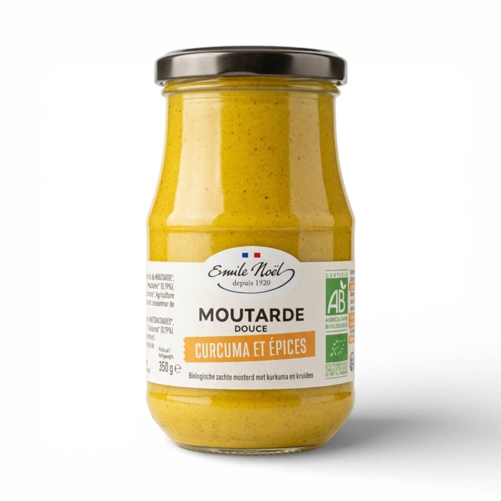 Moutarde douce curcuma épices 350 g Émile Noël