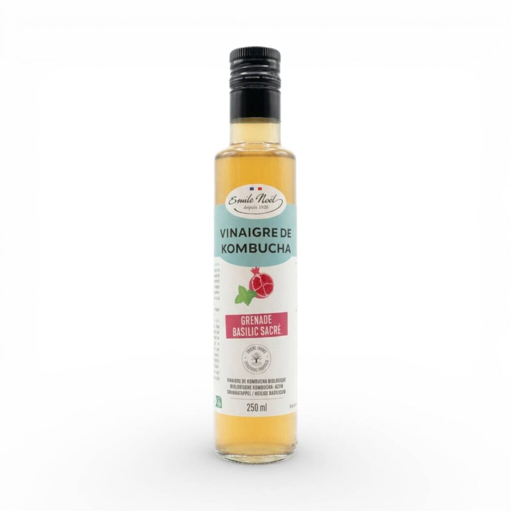 Vinaigre Kombucha Grenade Basilic Sacre 250ml Emile Noel