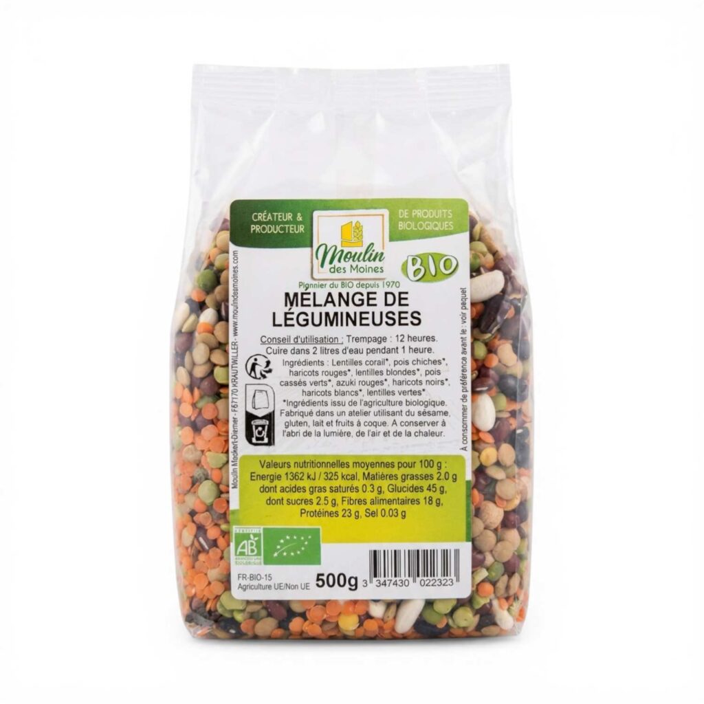Melange de Legumineuses Soupe Mediterraneenne 500gr Moulin des Moines