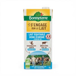 LAIT UHT DEMI ECREME 1L BONNETERRE