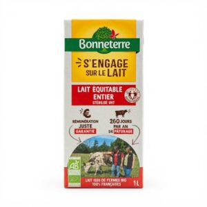 LAIT STERILISE ENTIER 1L BONNETERRE