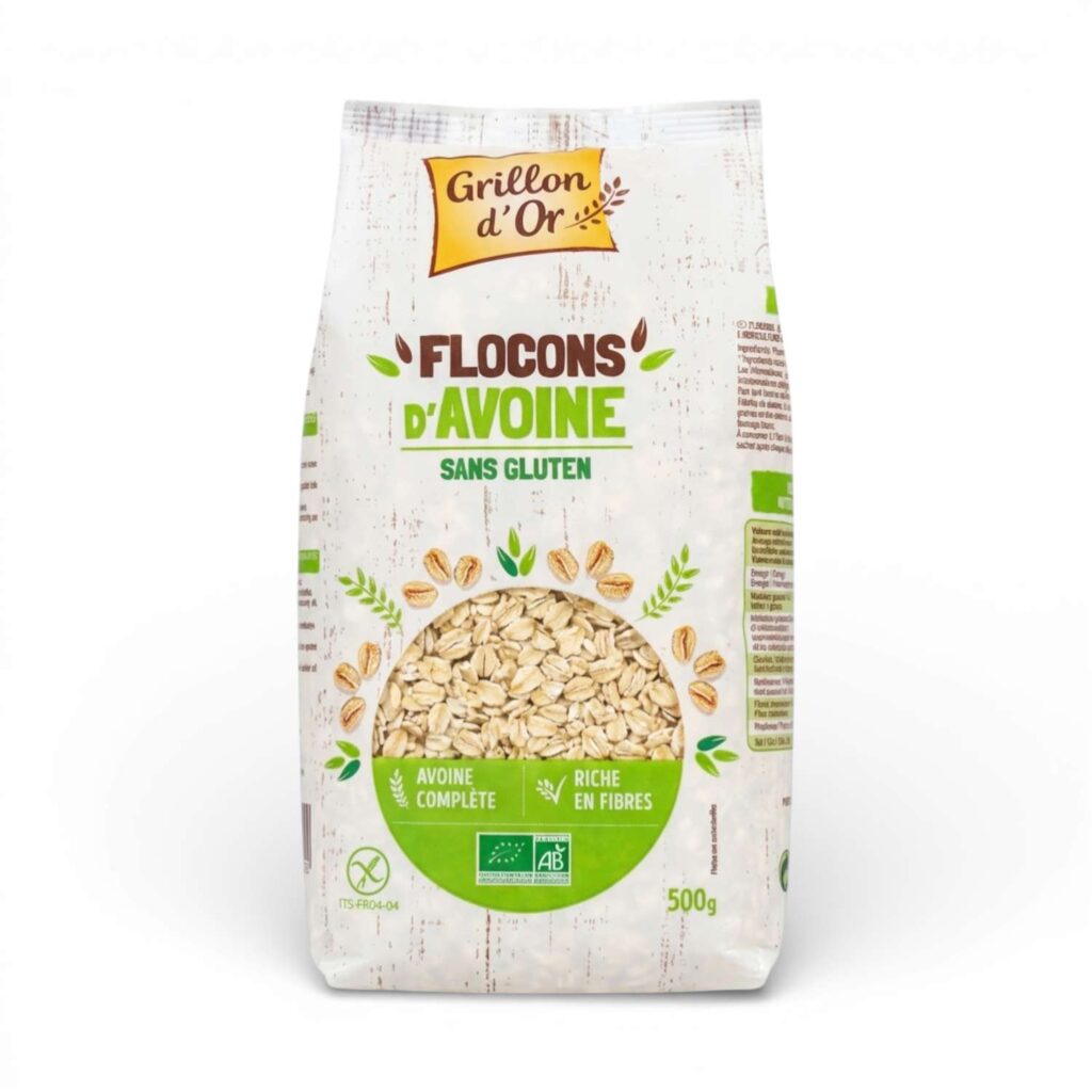 FLOCONS D'AVOINE SS GLUTEN 500GR GRILLON D'OR
