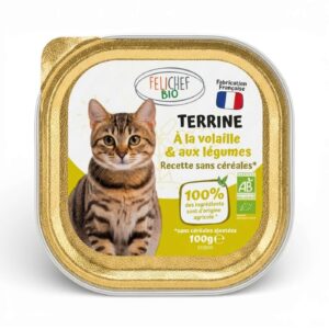 TERRINE VOLAILLE LEGUMES CHAT 100GR FELICHEF