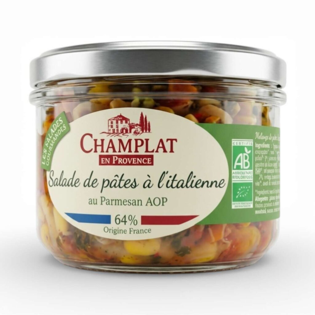 Salade de pâtes à l’italienne parmesan AOP 180 g Ferme de Champlat