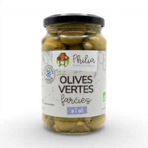 OLIVES VERTES FARCIES A L'AIL 350GR PHILIA