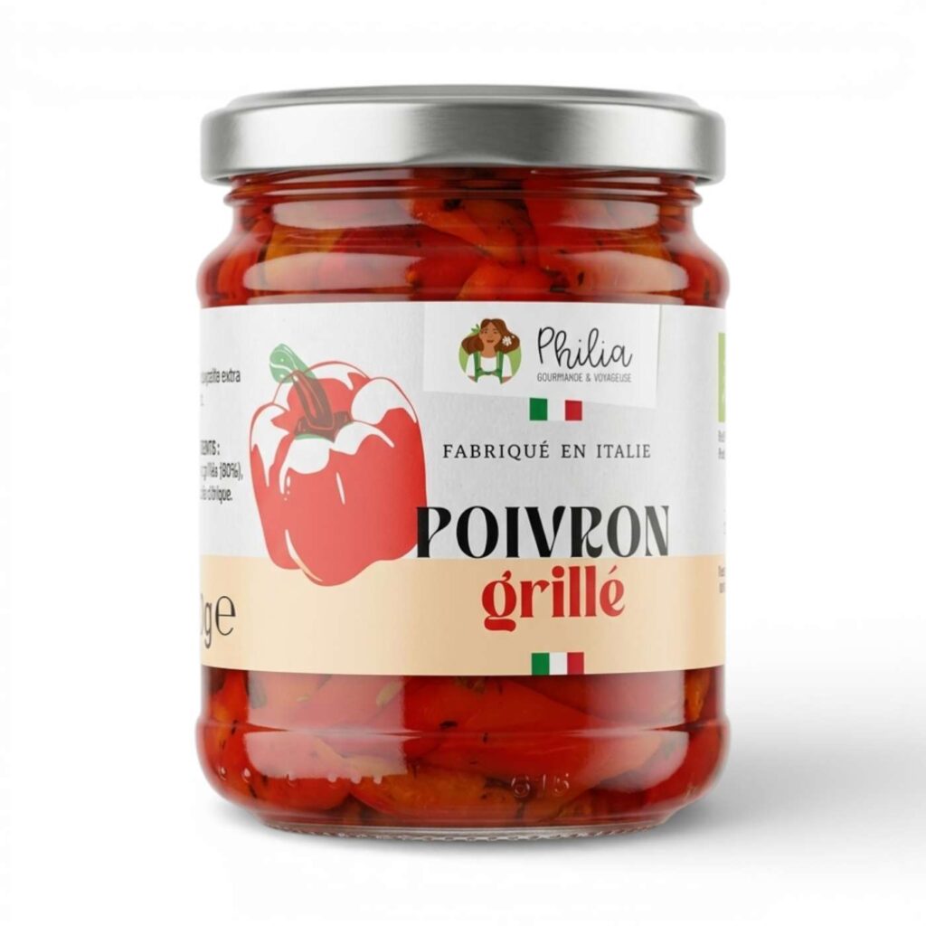 Poivron grillé à l’huile d’olive 190 g Philia