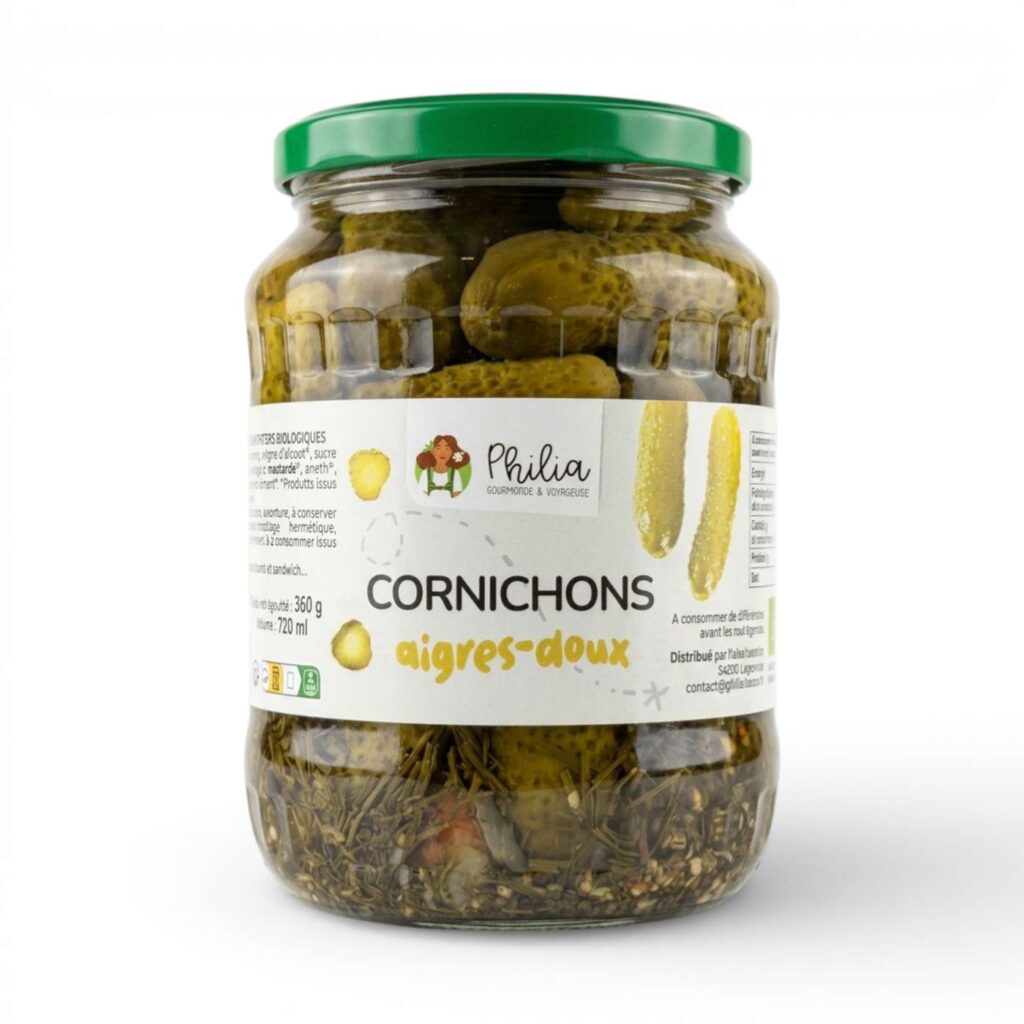 Cornichons Aigre Doux 670gr Philia