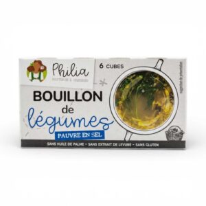 BOUILLON LEGUMES PAUVRE EN SEL 60GR PHILIA