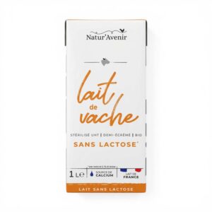 LAIT DE VACHE U.H.T DEMI-ECREME DELACTOSE 1L NATUR AVENIR