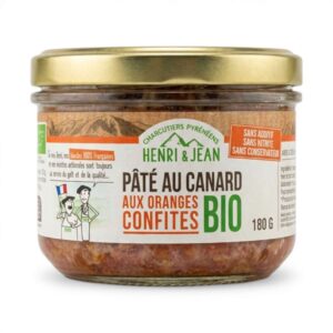 PATE DE CANARD ORANGES CONFITES 180GR HENRY ET JEAN