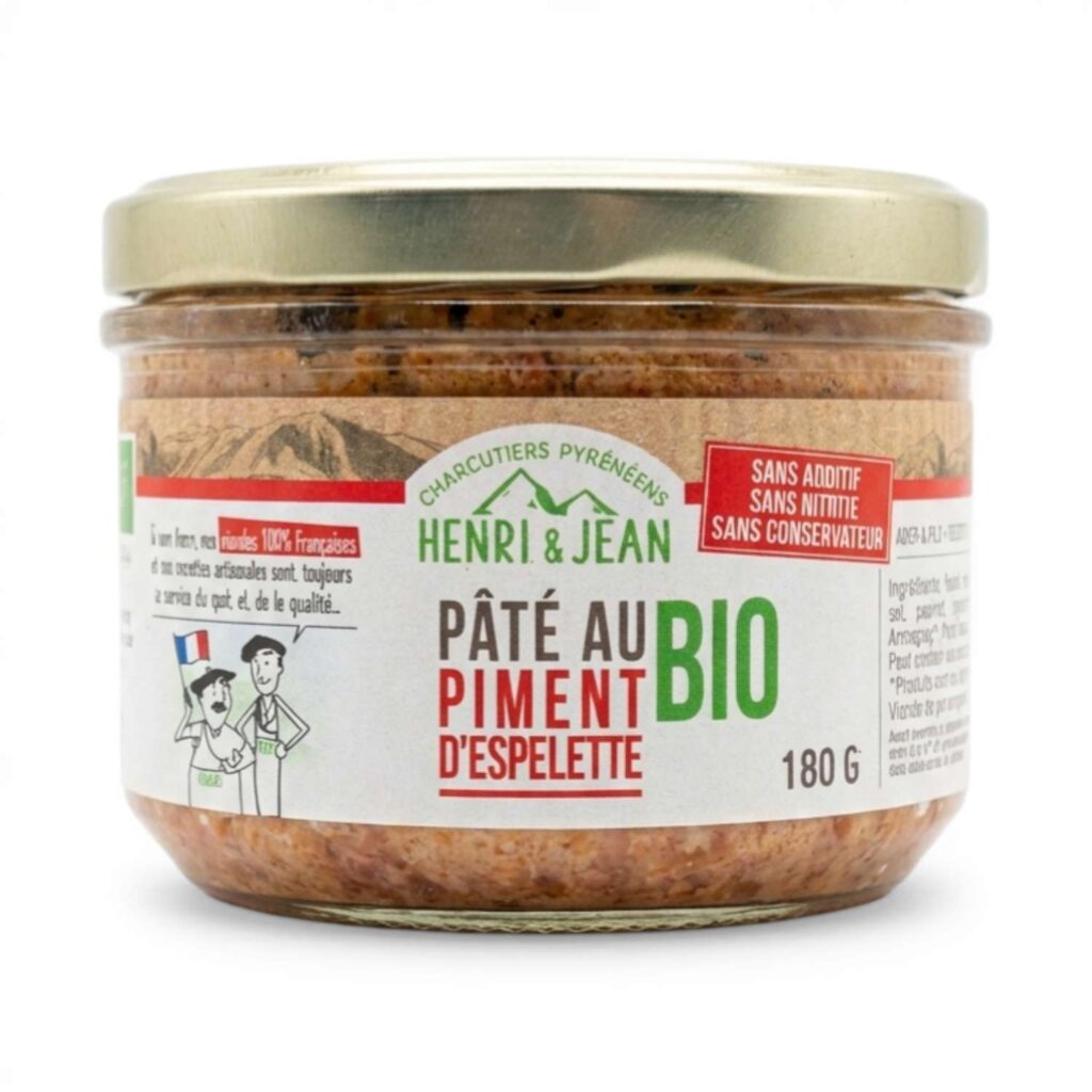 Pâté aux Piments d'Espelette 180gr Henri et Jean