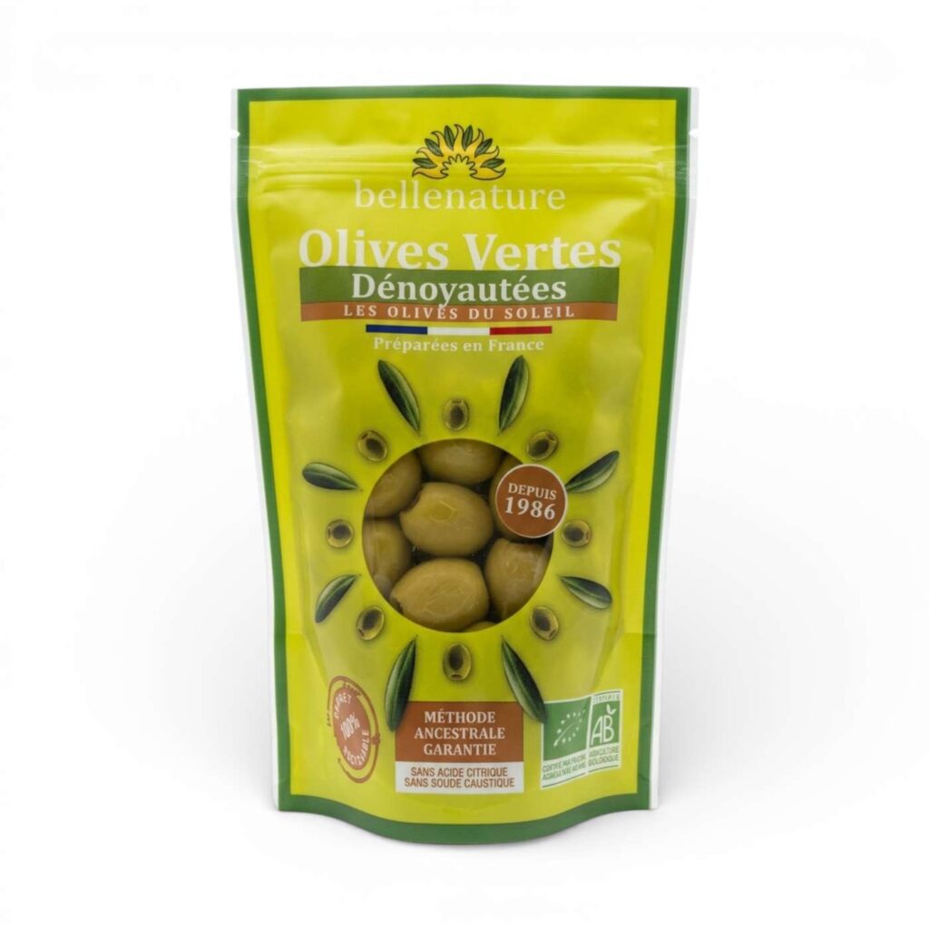 OLIVES VERTES DENOYAU. 170G BELLE NATURE
