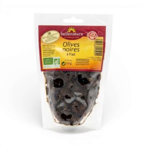 OLIVES NOIRES A L'AIL 130G BELLE NATURE