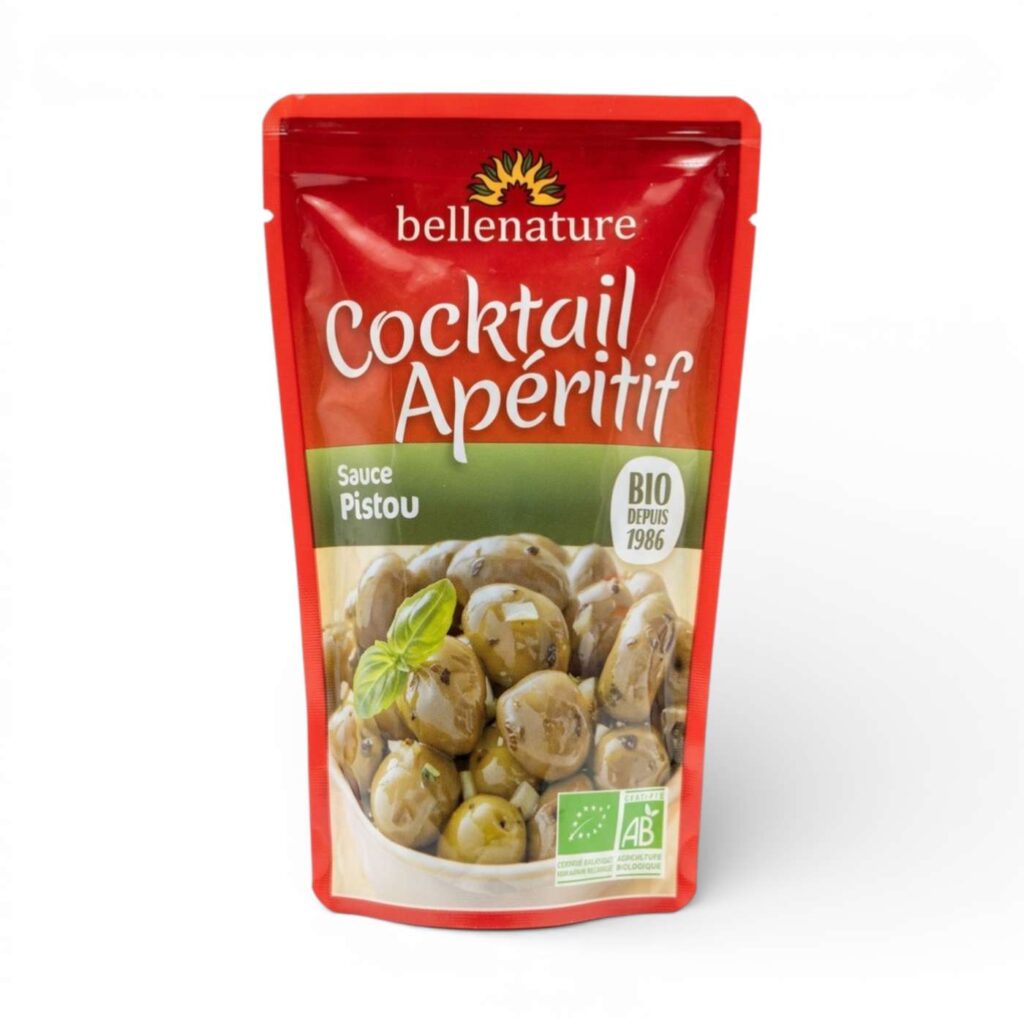 Cocktail d'Olives Sauce Pistou 180gr Bellenature