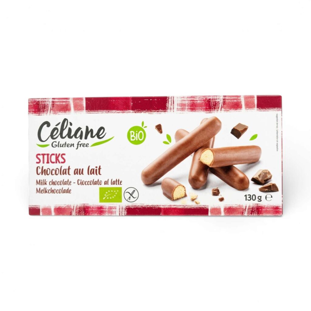 STICKS CHOCOLAT AU LAIT SS GLUTEN 130GR CELIANE