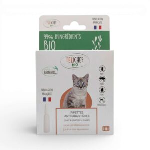 PIPETTES ANTI PARASITAIRES CHATS/CHATONS X4 FELICHEF