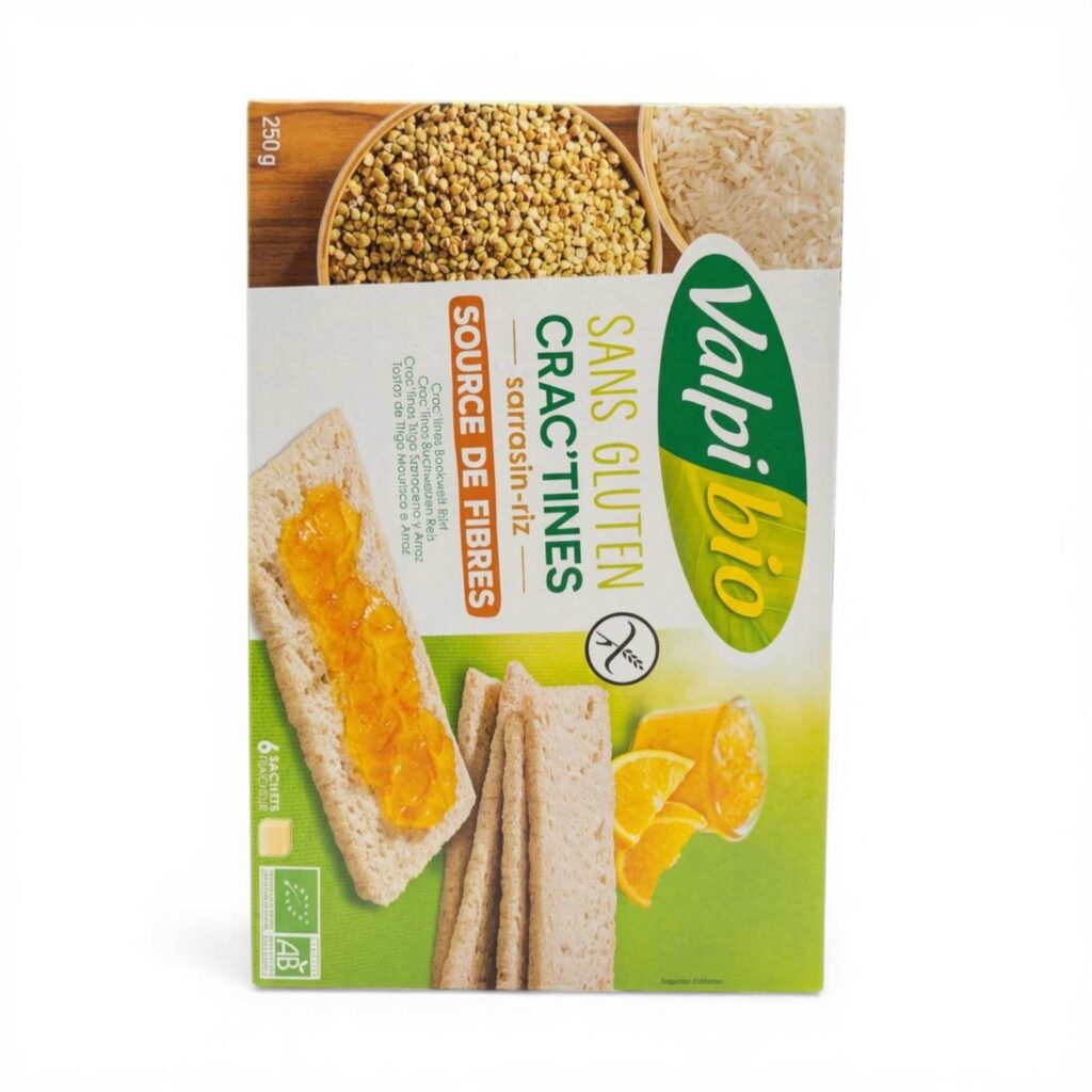 Crac’tines de sarrasin et riz 250 g Valpibio