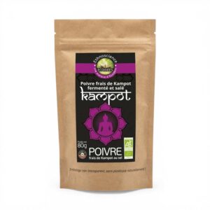 POIVRE FRAIS DE KAMPOT FERMENTE ET SALE 80GR ECOIDEES
