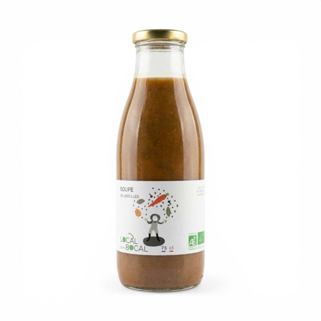 Soupe lentilles 75 cl Local en Bocal