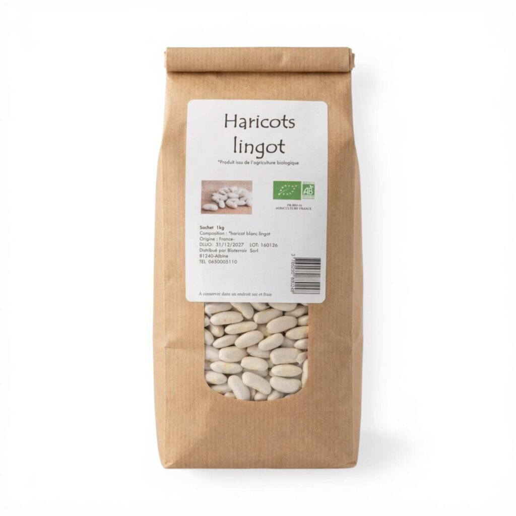 Haricots blancs lingots 1 kg Bioterroir