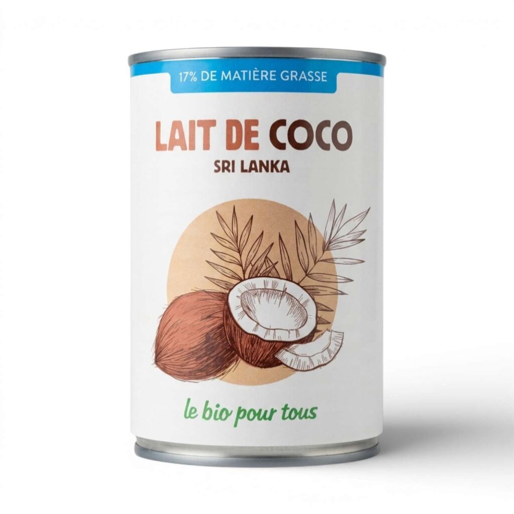 Lait de coco 17 % MG 400 ml Bio pour tous
