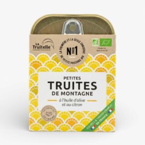 TRUITE DE MONTAGNE HUILE OLIVE CITRON 100GR LA TRUITELLE