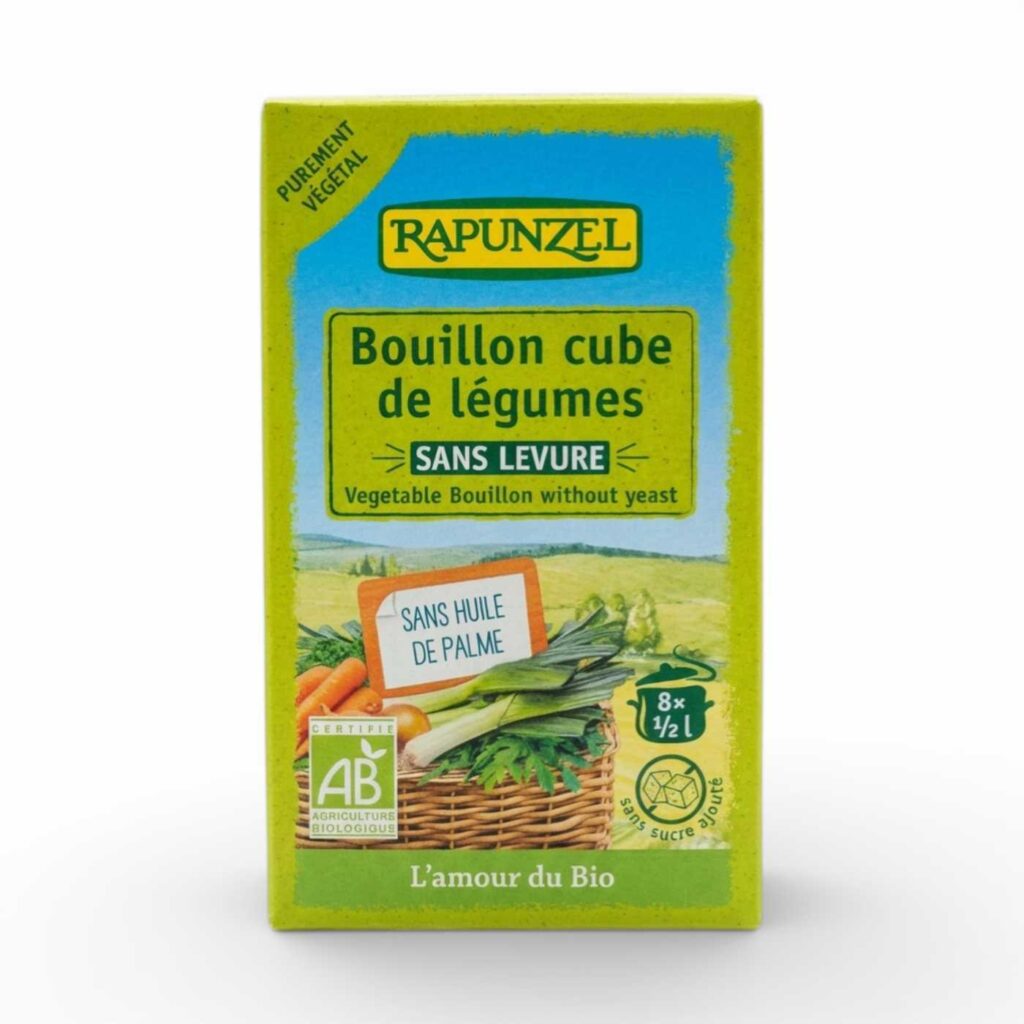 BOUILLON CUBE LEGUMES SANS LEVURE 80G RAPUNZEL
