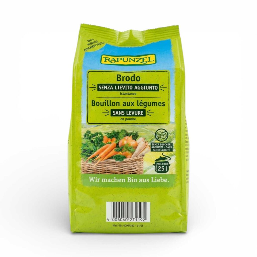 BOUILLON LEGUMES POUDRE SS LEVURE 500GR RAPUNZEL