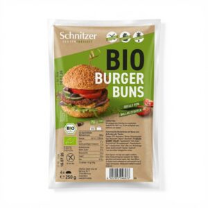 HAMBURGER BUNS SS GLUTEN 250GR SCHNITZER