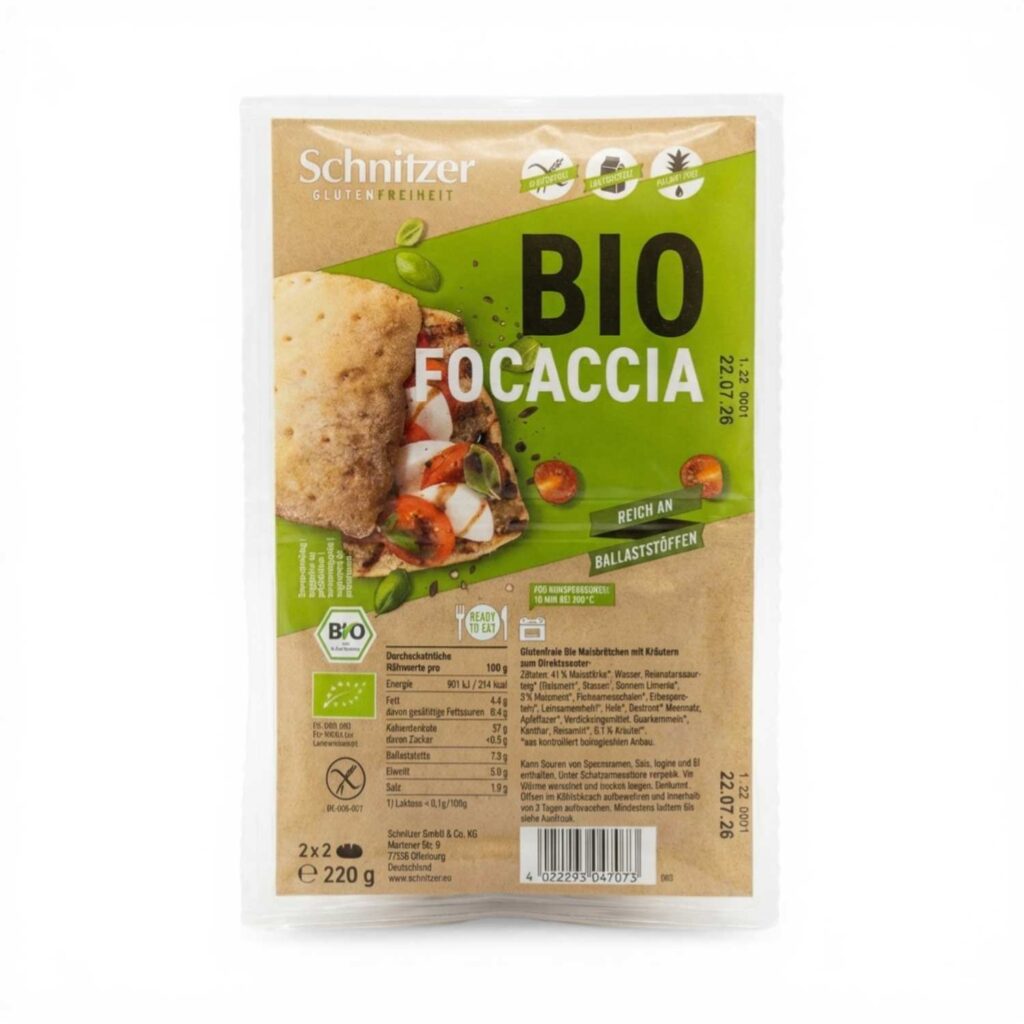 Focaccia x 4 sans gluten 220 g Schnitzer