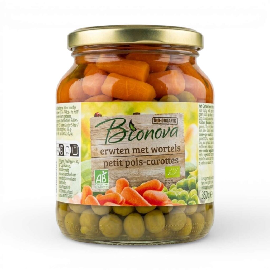 Petits pois carottes 340 g Bionova