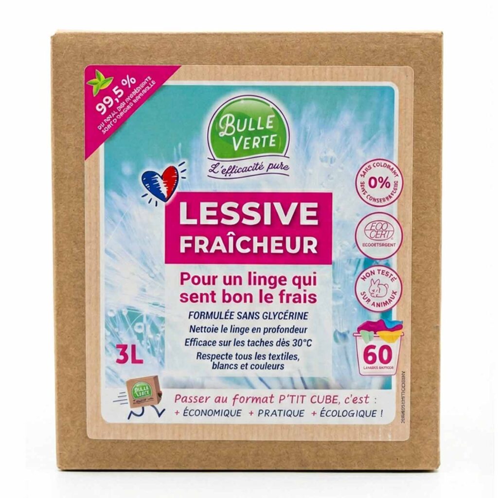 LESSIVE LIQUIDE FRAICHEUR 3L BULLE VERTE