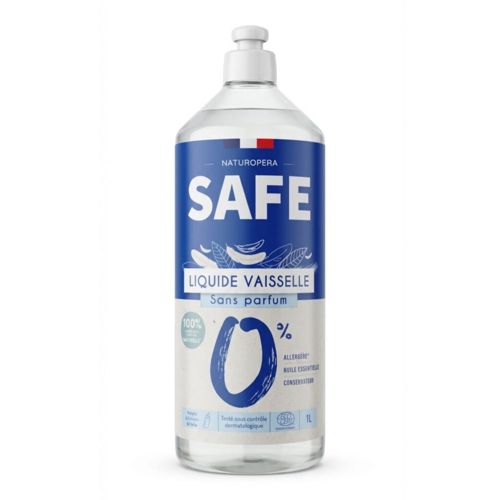 Liquide Vaisselle Ultra Brillance sans Parfum 1l Safe