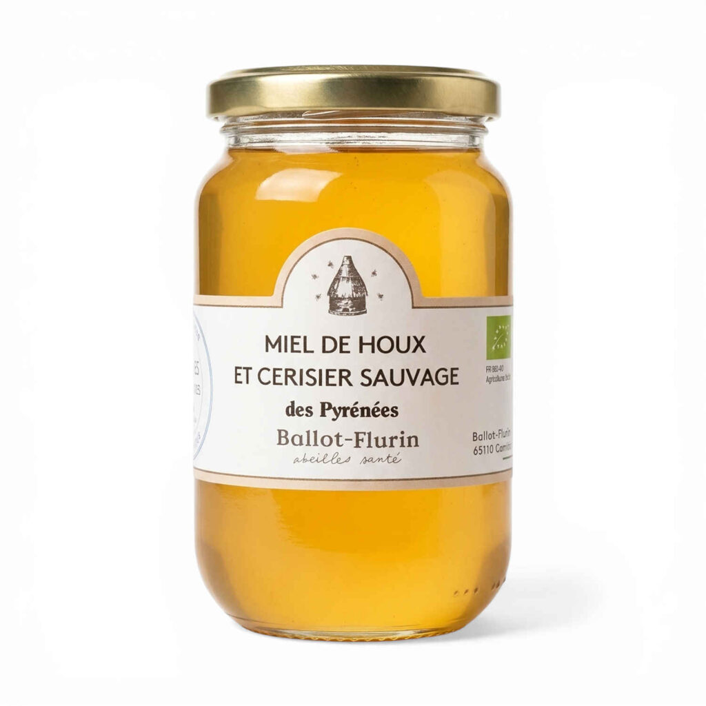 Miel de houx et cerisier sauvage 480 g Ballot-Flurin