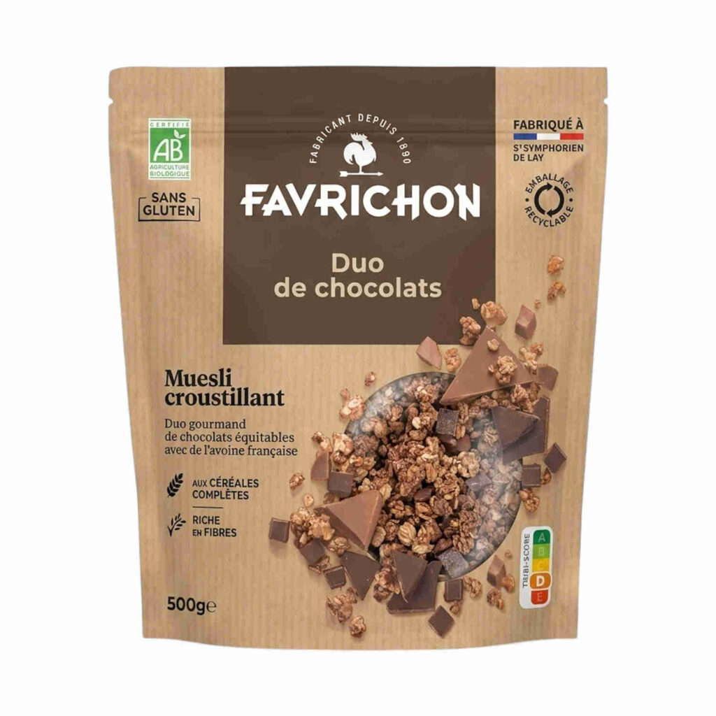 Muesli Croustillant Duo de Chocolats 500g Favrichon