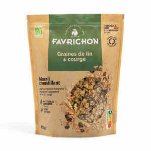 MUESLI CROUSTILLANT GRAINES DE LIN ET COURGE 450GR FAVRICHON
